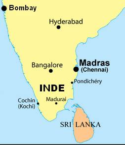 carte de inde et du SRI LANKA