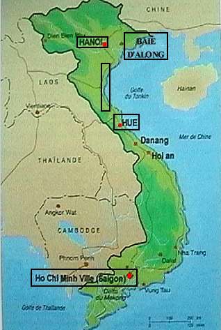 CARTE DU VIETNAM