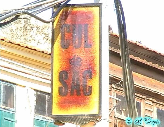 anseigne cul de sac